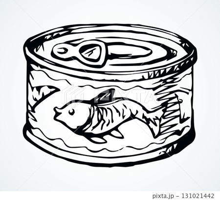 Fish Can. Vector drawing icon Fish Can. Vector drawing icon 131021442