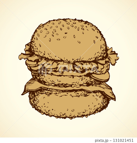 Hamburger. Vector drawing 131021451