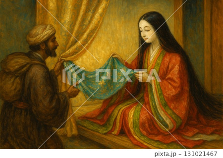 お姫さまの舶来品お買い物物語　Generative AI 131021467