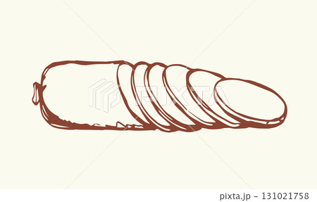 Sausage. Vector drawing 131021758