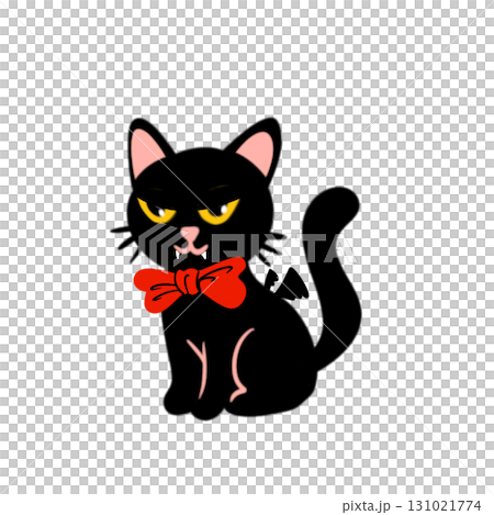 The Black cat Png Image for Pet or Halloween Concept. The Black cat Png Image for Pet or Halloween Concept. 131021774