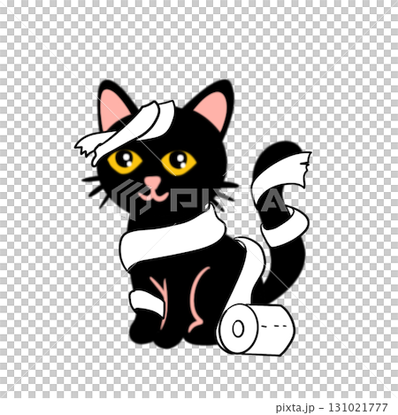 The Black cat Png Image for Pet or Halloween Concept. The Black cat Png Image for Pet or Halloween Concept. 131021777