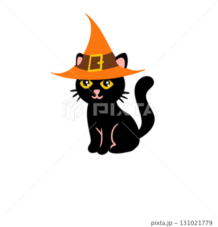 The Black cat Png Image for Pet or Halloween Concept. The Black cat Png Image for Pet or Halloween Concept. 131021779