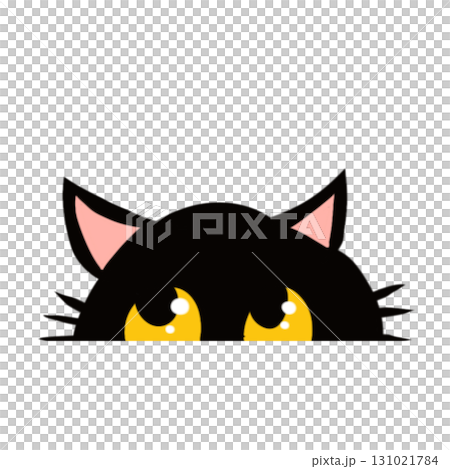 The Black cat Png Image for Pet or Halloween Concept. 131021784
