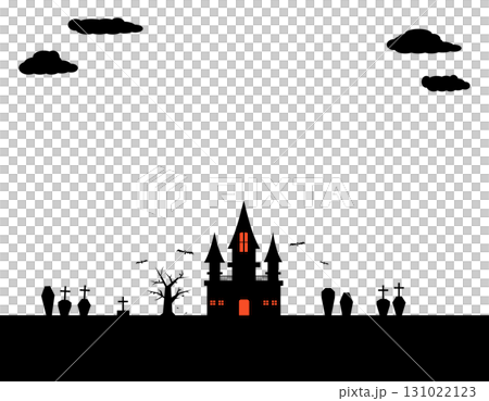 Autumn Halloween Spooky Mansion and Graveyard Frame 2 Autumn Halloween Spooky Mansion and Graveyard Frame 2 131022123