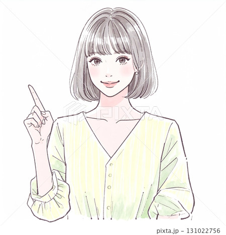 水彩画・手描き風の女性・女の子のイラスト素材 水彩画・手描き風の女性・女の子のイラスト素材 131022756