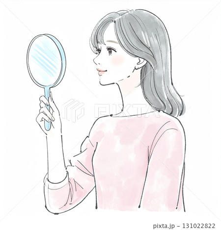 水彩画・手描き風の女性・女の子のイラスト素材 131022822
