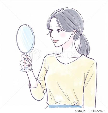 水彩画・手描き風の女性・女の子のイラスト素材 水彩画・手描き風の女性・女の子のイラスト素材 131022826