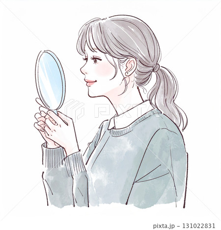 水彩画・手描き風の女性・女の子のイラスト素材 水彩画・手描き風の女性・女の子のイラスト素材 131022831