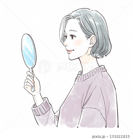 水彩画・手描き風の女性・女の子のイラスト素材 131022833