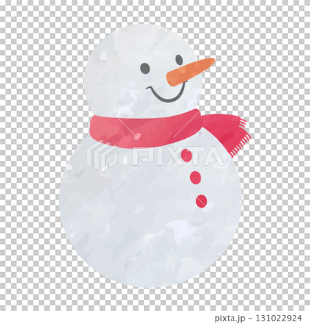 Snowman vector illustration, watercolor hand-drawn style 131022924