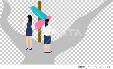 人生の分岐点のイラスト	 131022954