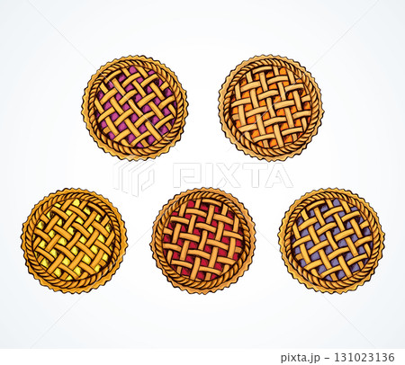 Pie icon set. Vector drawing Pie icon set. Vector drawing 131023136