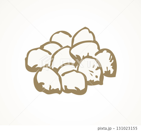 Grains of peas. vector drawing 131023155