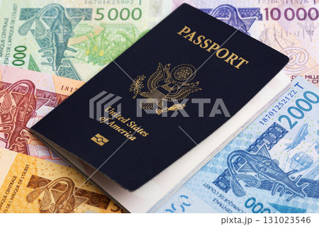 American passport on West African money 131023546