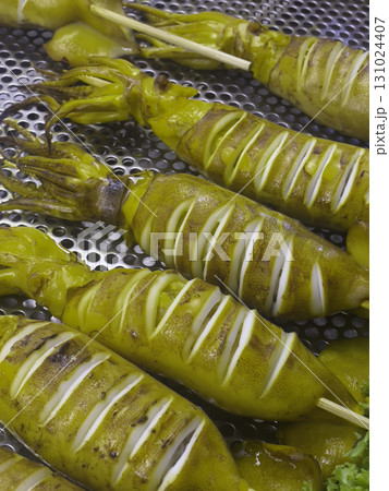 Squid at a street food market in Thailand Squid at a street food market in Thailand 131024407