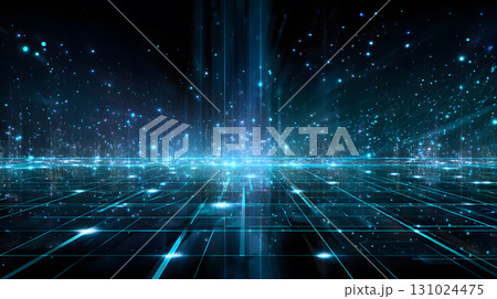 Glowing blue tech grid on a dark background, giving a high-tech digital interface feel. Great for IT, data, and tech-focused designs. Glowing blue tech grid on a dark background, giving a high-tech digital interface feel. Great for IT, data, and tech-focused designs. 131024475