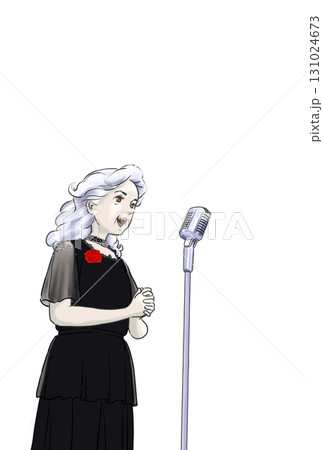歌を独唱する女性 歌を独唱する女性 131024673