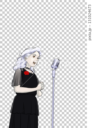 歌を独唱する女性 歌を独唱する女性 131024673