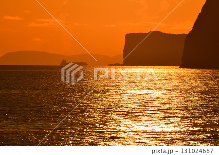 五島灘、角力灘、大角力の夕景 五島灘、角力灘、大角力の夕景 131024687