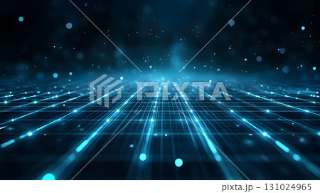 Glowing blue tech grid on a dark background, giving a high-tech digital interface feel. Great for IT, data, and tech-focused designs. Glowing blue tech grid on a dark background, giving a high-tech digital interface feel. Great for IT, data, and tech-focused designs. 131024965