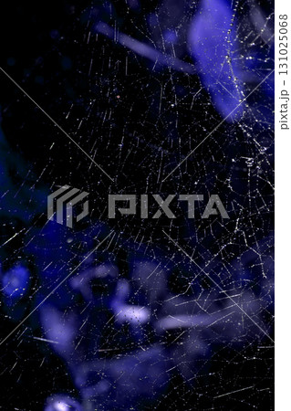 Spooky spiderweb spider web with water droplets close up background 131025068