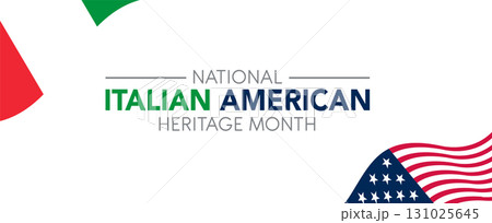 Italian American Heritage Month. Happy holiday celebrate annual in October. Italy and United States flag. Culture month. 131025645