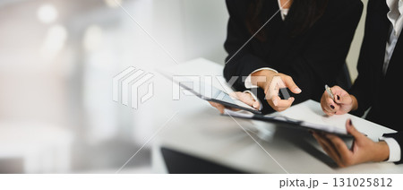 Professional business partner consulting the strategy Professional business partner consulting the strategy 131025812