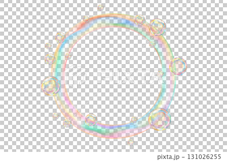 Soap bubble circle frame Soap bubble circle frame 131026255