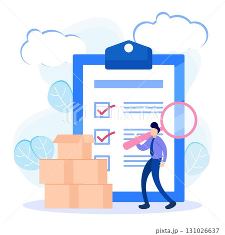 Illustration vector graphic cartoon character of quality control 131026637