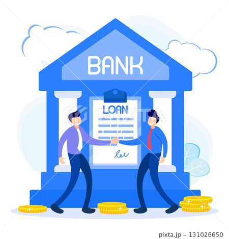 Illustration vector graphic cartoon character of loan 131026650