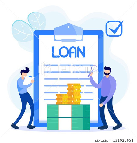 Illustration vector graphic cartoon character of loan 131026651