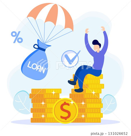 Illustration vector graphic cartoon character of loan 131026652