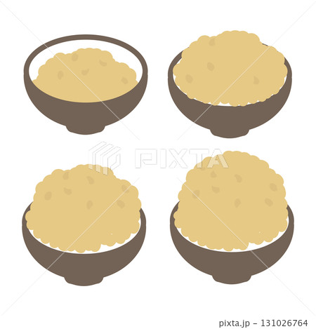 玄米 米の量 イラストセット 玄米 米の量 イラストセット 131026764