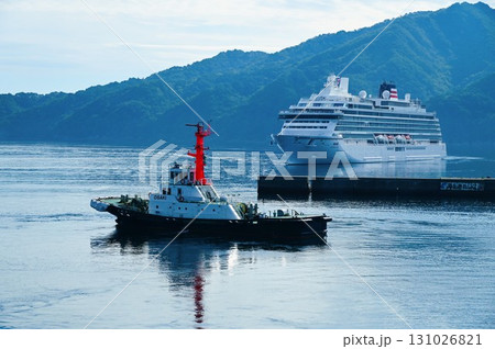 宮古港の朝 豪華客船飛鳥Ⅲ入港 宮古港の朝 豪華客船飛鳥Ⅲ入港 131026821