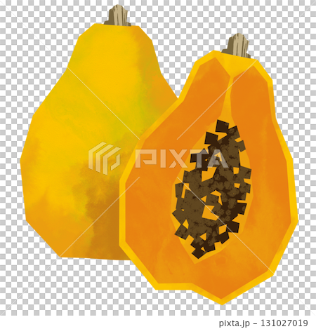Paper-cut style papaya 131027019