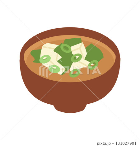 豆腐とわかめの味噌汁　イラスト 131027901