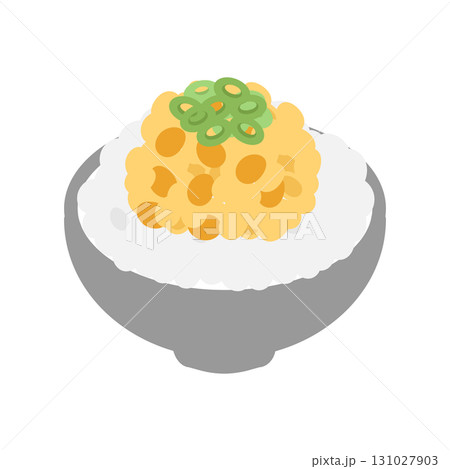 納豆ごはん　イラスト 131027903