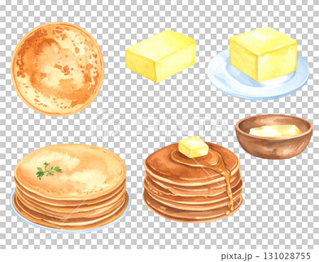 奶油和煎餅的插圖素材 131028755