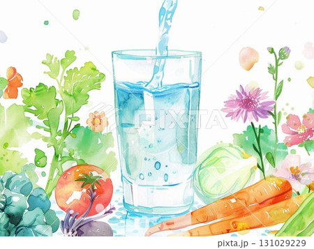 水と自然のイラスト 131029229