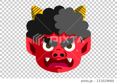 Red demon face 131029660