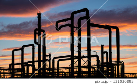 power plant at sunset power plant at sunset 131030893