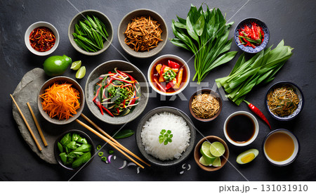 asian food background with asian food 131031910