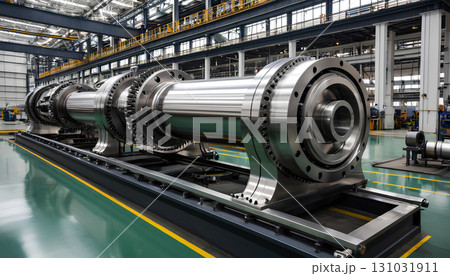 spools of thread at textile factory 131031911