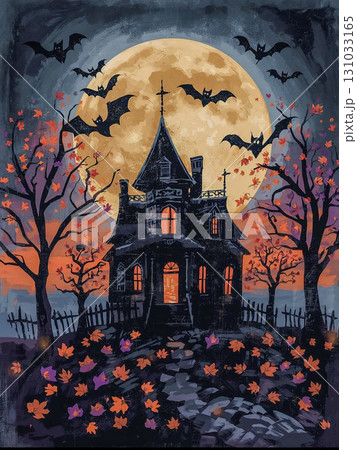 ハロウィン背景 131033165