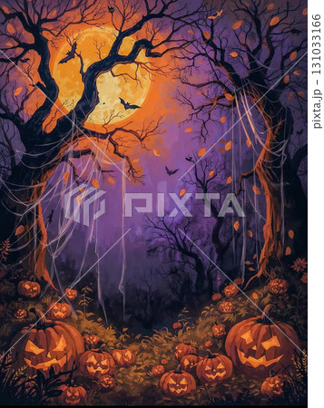ハロウィン背景 131033166