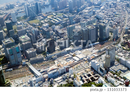 品川駅を空撮 131033373
