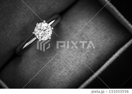 A diamond ring is in a box A diamond ring is in a box 131033556