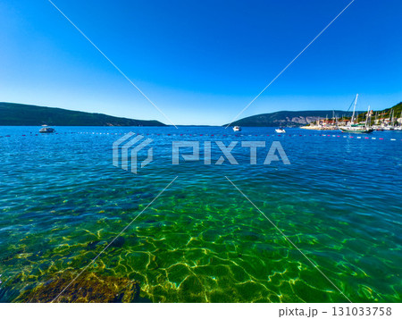 beautiful tropical sea and ocean with blue sky beautiful tropical sea and ocean with blue sky 131033758