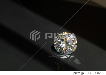 Diamond Brilliant on The Black Background Diamond Brilliant on The Black Background 131034656